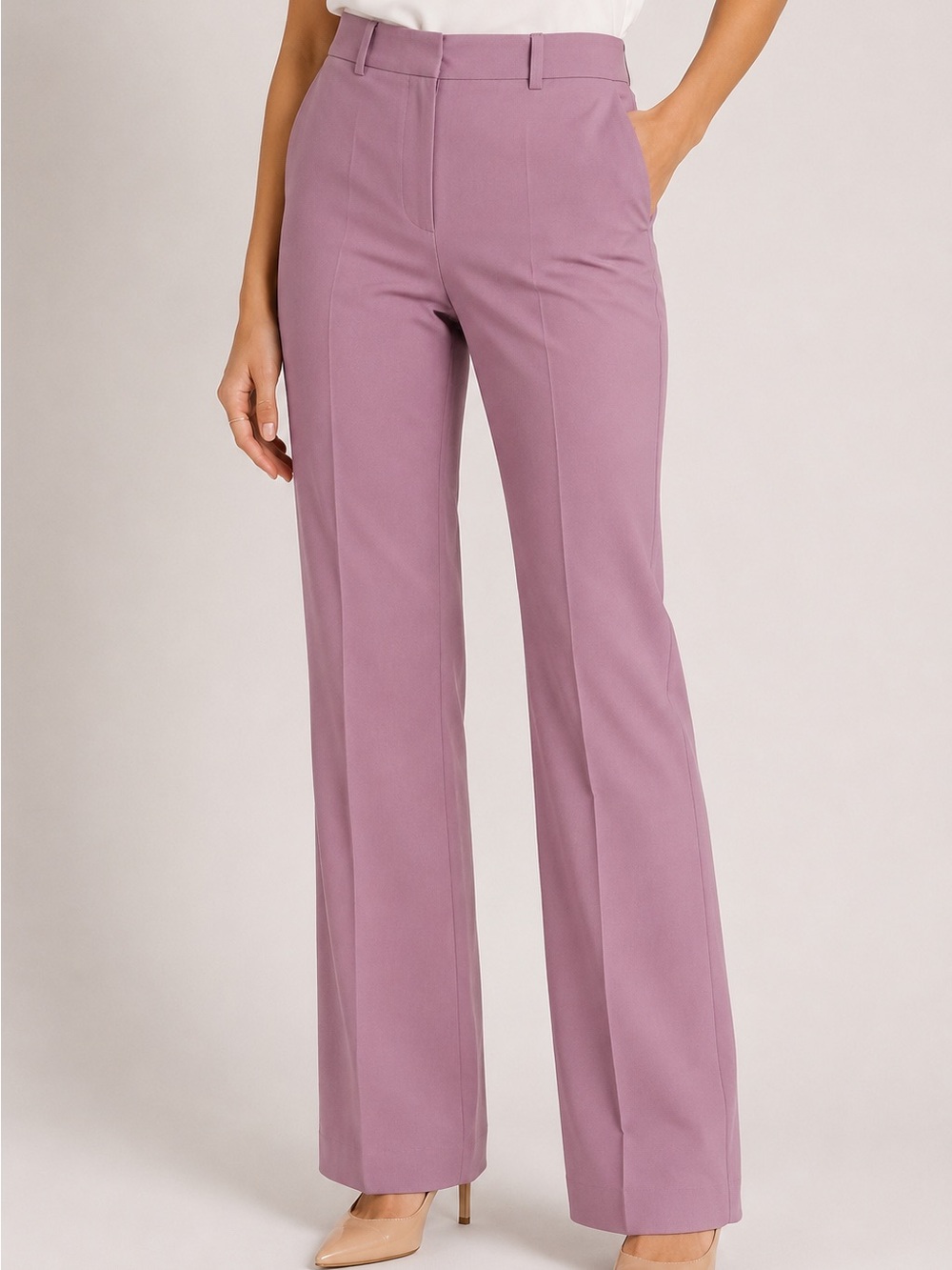 NWT Theory Demitria 2 Dusty Lilac Classic Suit Pants Size 8 MSRP $295